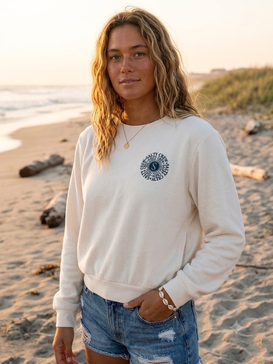 Salty Crew Tops - Salty Crew Seabound Terry Crewneck Sweatshirt XS